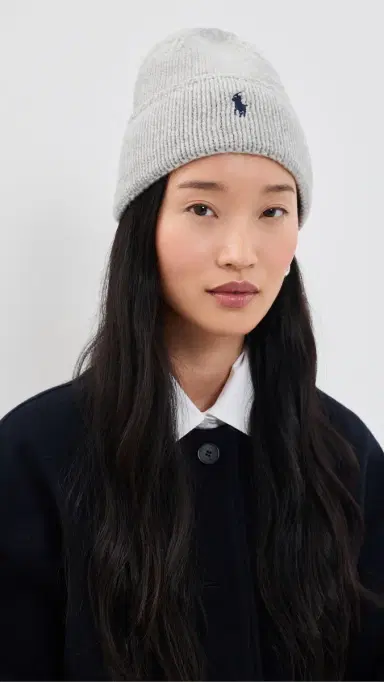 Polo Ralph Lauren Pony Beanie Grey Heather One Size | Thumbnail 3