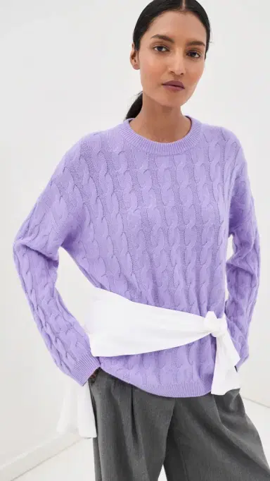 Lisa Yang Seymour Cashmere Sweater LIGHT MULBERRY | Thumbnail 2 Lisa Yang Seymour Cashmere Sweater LIGHT MULBERRY | Thumbnail 2