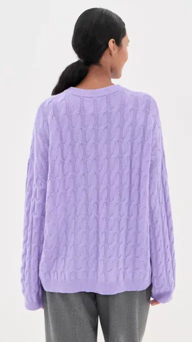 Lisa Yang Seymour Cashmere Sweater LIGHT MULBERRY | Thumbnail 3 Lisa Yang Seymour Cashmere Sweater LIGHT MULBERRY | Thumbnail 3