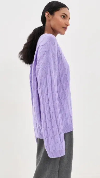 Lisa Yang Seymour Cashmere Sweater LIGHT MULBERRY | Thumbnail 4 Lisa Yang Seymour Cashmere Sweater LIGHT MULBERRY | Thumbnail 4