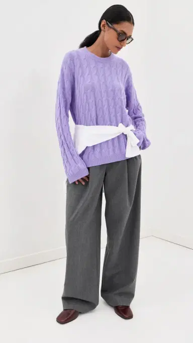 Lisa Yang Seymour Cashmere Sweater LIGHT MULBERRY | Thumbnail 5 Lisa Yang Seymour Cashmere Sweater LIGHT MULBERRY | Thumbnail 5