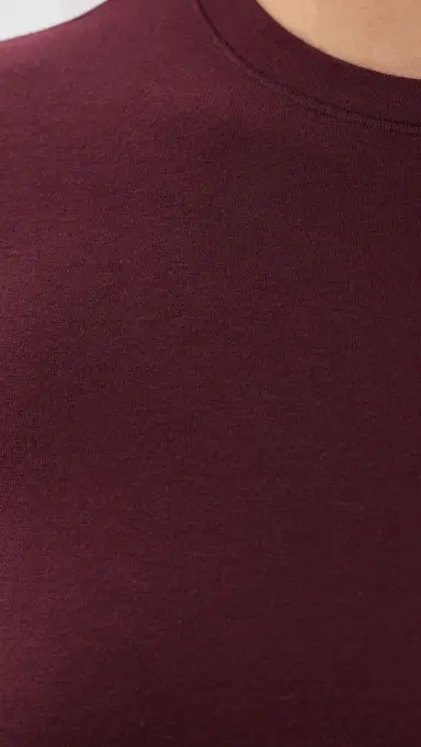 Skims Long Sleeve T-Shirt Currant | Thumbnail 6