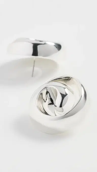 Jenny Bird Renzo Earrings High Polish Silver One Size | Thumbnail 4