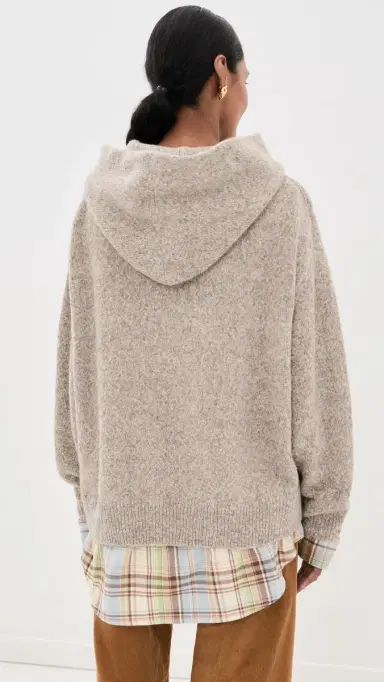 Acne Studios Hooded Sweater Medium Beige | Thumbnail 3