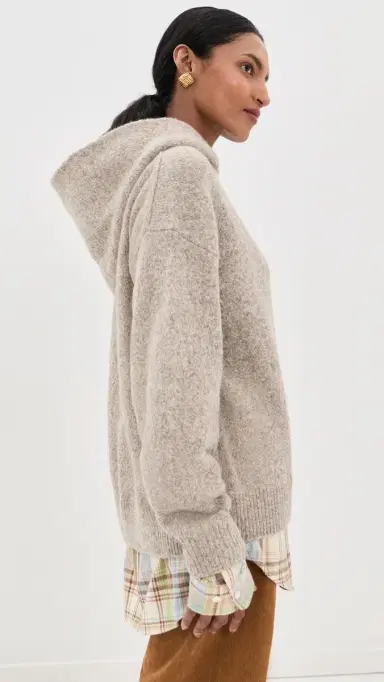 Acne Studios Hooded Sweater Medium Beige | Thumbnail 4