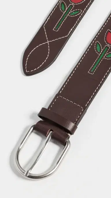 Loeffler Randall Gage Western Belt Espresso Vachetta With Tulips | Thumbnail 5 Loeffler Randall Gage Western Belt Espresso Vachetta With Tulips | Thumbnail 5