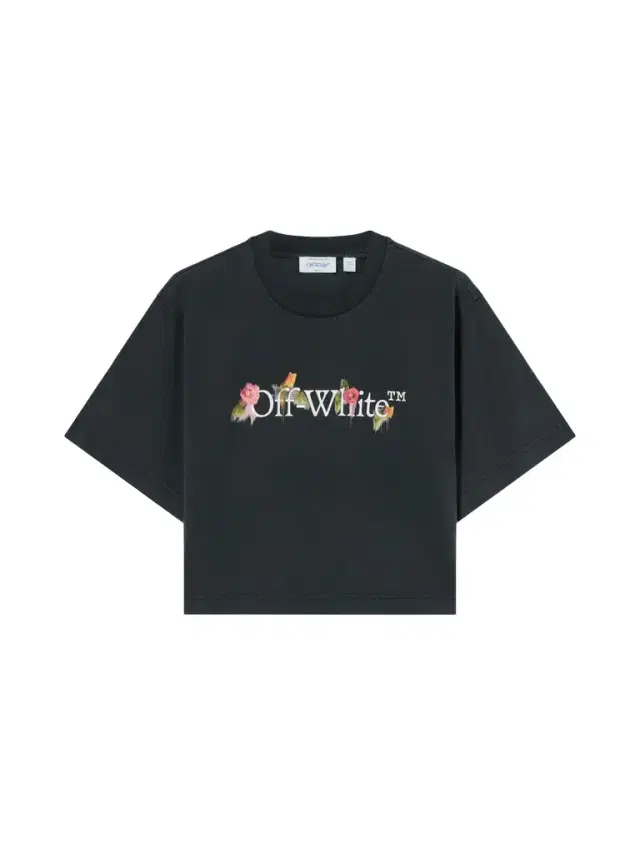 Off-White Bookish Flower Crop Tee