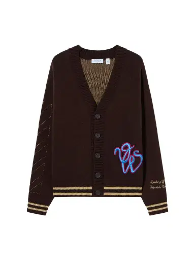 Off-White College Varsity Knit Cardigan | Thumbnail 1 Off-White College Varsity Knit Cardigan | Thumbnail 1
