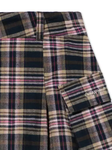 Off-White Logo Flannel Cargo Skirt | Thumbnail 3