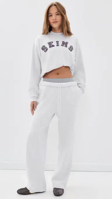 Skims Classic Crew Neck hg Arched Skims Plaid | Thumbnail 5
