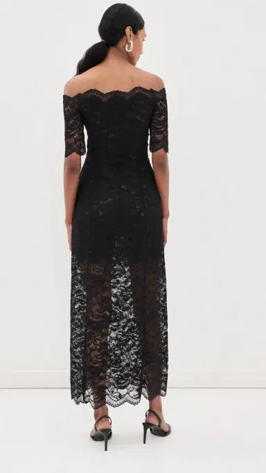 Rabanne Twisted Stretch Lace Dress Black 36 | Thumbnail 3 Rabanne Twisted Stretch Lace Dress Black 36 | Thumbnail 3