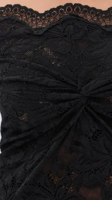 Rabanne Twisted Stretch Lace Dress Black 36 | Thumbnail 6 Rabanne Twisted Stretch Lace Dress Black 36 | Thumbnail 6