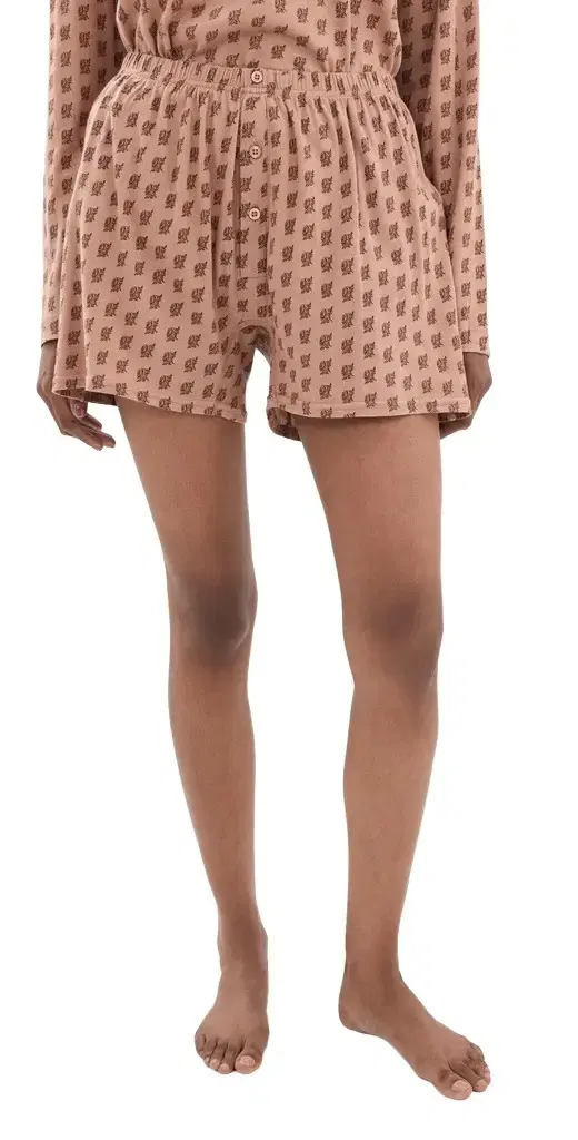 The Great. The Jersey Boxer Shorts Rose Print