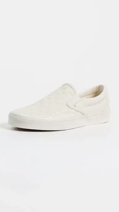 Vans Classic Slip On Sneakers Beaded White Checkerboard | Thumbnail 2