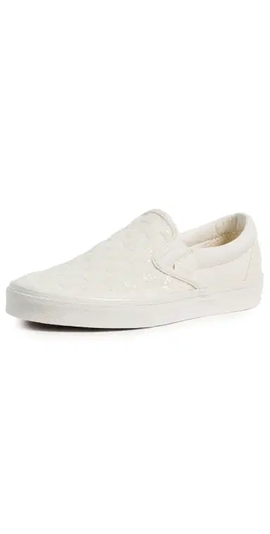 Vans Classic Slip On Sneakers Beaded White Checkerboard | Thumbnail 1