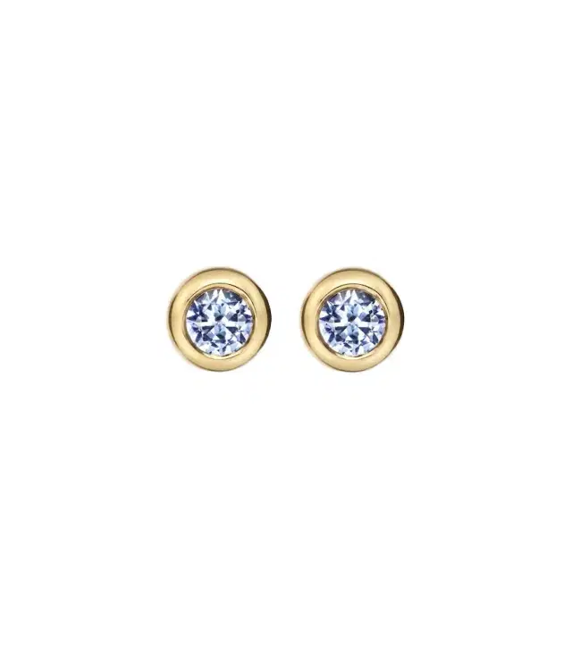 David Yurman Pavé 18kt gold earrings with tanzanites