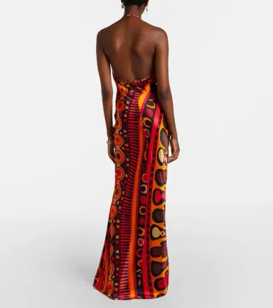 PUCCI Soleil open-back satin maxi dress | Thumbnail 2 PUCCI Soleil open-back satin maxi dress | Thumbnail 2