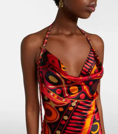PUCCI Soleil open-back satin maxi dress | Thumbnail 5 PUCCI Soleil open-back satin maxi dress | Thumbnail 5