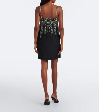 Valentino Crepe Couture crystal-embellished minidress | Thumbnail 3