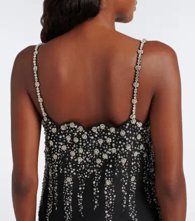 Valentino Crepe Couture crystal-embellished minidress | Thumbnail 4