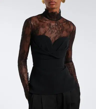 Elie Saab Lace-trimmed bustier top | Thumbnail 2 Elie Saab Lace-trimmed bustier top | Thumbnail 2