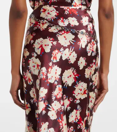 Rabanne Chain-detail floral silk maxi skirt | Thumbnail 4 Rabanne Chain-detail floral silk maxi skirt | Thumbnail 4