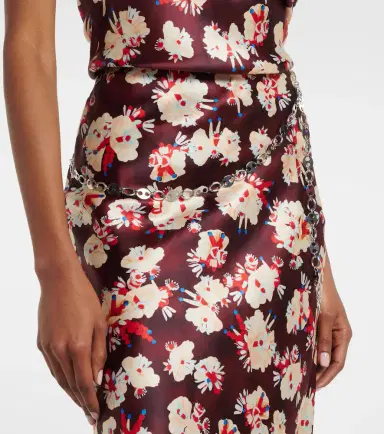 Rabanne Chain-detail floral silk maxi skirt | Thumbnail 6 Rabanne Chain-detail floral silk maxi skirt | Thumbnail 6