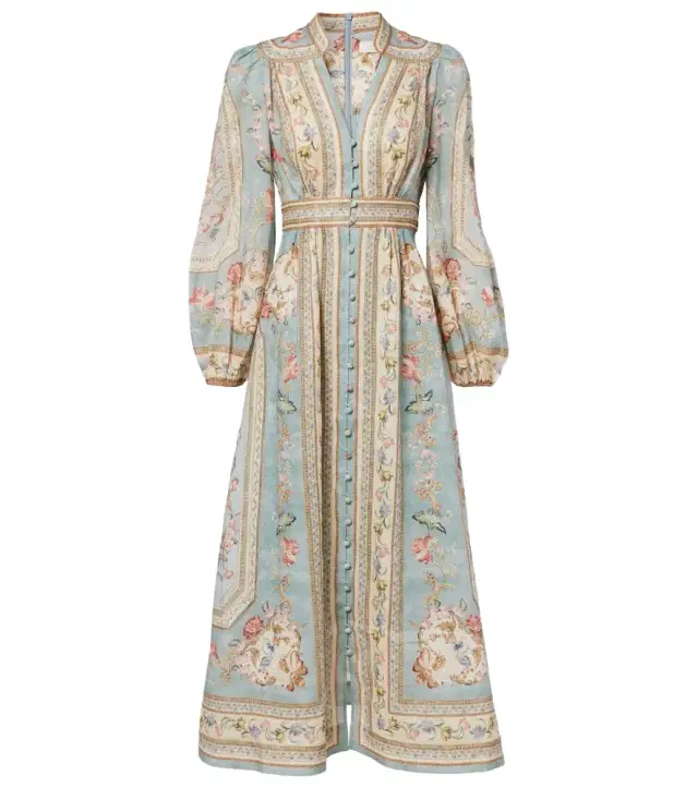 Zimmermann Roselight floral linen maxi dress