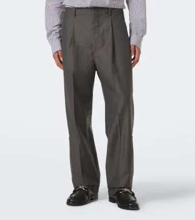 Bottega Veneta Pinstripe wool and mohair wide-leg pants | Thumbnail 3 Bottega Veneta Pinstripe wool and mohair wide-leg pants | Thumbnail 3
