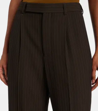 Saint Laurent Pinstripe wool-blend wide-leg pants | Thumbnail 2