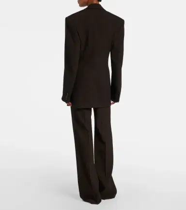 Saint Laurent Pinstripe wool-blend wide-leg pants | Thumbnail 3