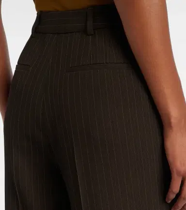 Saint Laurent Pinstripe wool-blend wide-leg pants | Thumbnail 4