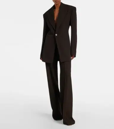 Saint Laurent Pinstripe wool-blend wide-leg pants | Thumbnail 5
