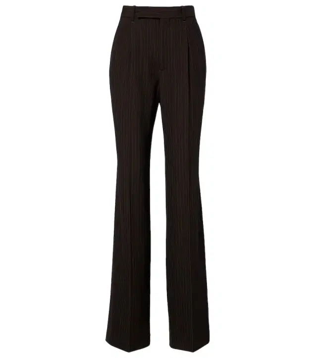 Saint Laurent Pinstripe wool-blend wide-leg pants