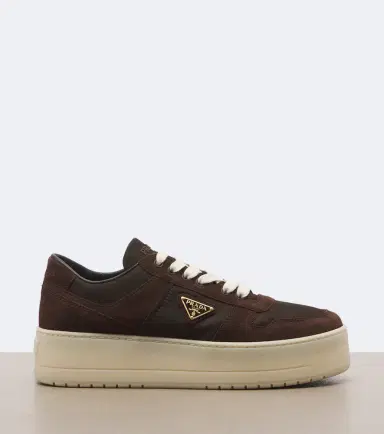 Prada Downtown Bold suede-trimmed platform sneakers | Thumbnail 3 Prada Downtown Bold suede-trimmed platform sneakers | Thumbnail 3