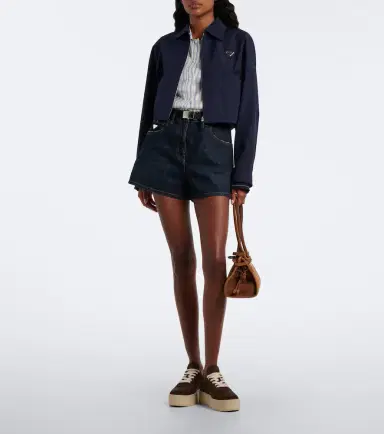 Prada Downtown Bold suede-trimmed platform sneakers | Thumbnail 5 Prada Downtown Bold suede-trimmed platform sneakers | Thumbnail 5