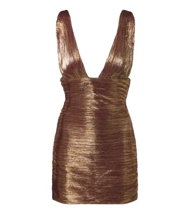 Retrofête Retrofête Mita lamé minidress