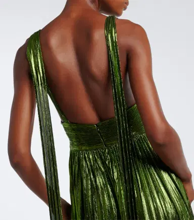 Retrofête Retrofête Perindo plissé lamé gown | Thumbnail 6