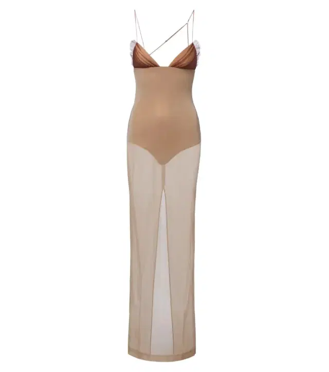 Nensi Dojaka Sheer tulle maxi dress