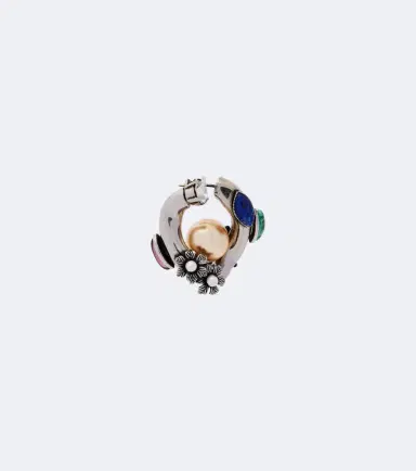 Etro Crystal-embellished faux-pearl hoop earrings | Thumbnail 3