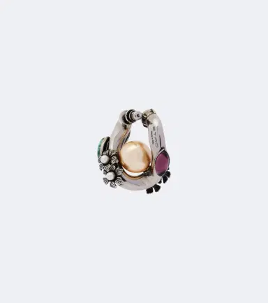 Etro Crystal-embellished faux-pearl hoop earrings | Thumbnail 4