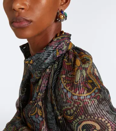 Etro Crystal-embellished faux-pearl hoop earrings | Thumbnail 5