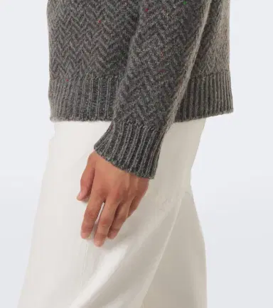 Gabriela Hearst Sermo herringbone cashmere sweater | Thumbnail 4
