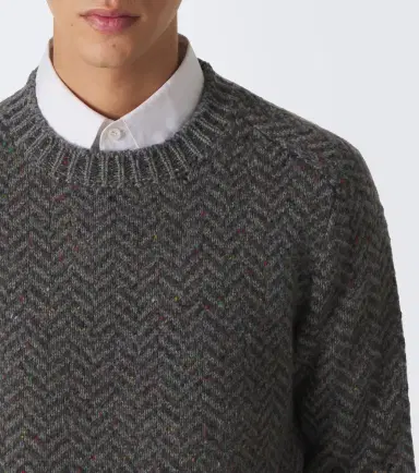Gabriela Hearst Sermo herringbone cashmere sweater | Thumbnail 6