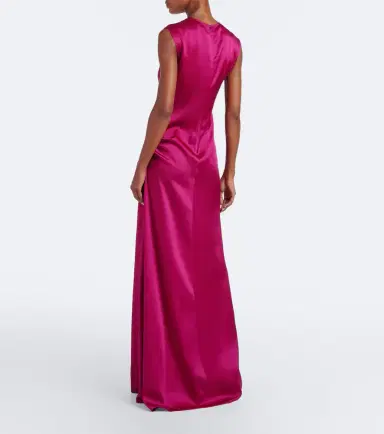 Stella McCartney Draped satin maxi dress | Thumbnail 2 Stella McCartney Draped satin maxi dress | Thumbnail 2