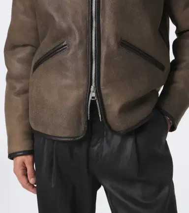 Our Legacy Hooded shearling-lined leather jacket | Thumbnail 7