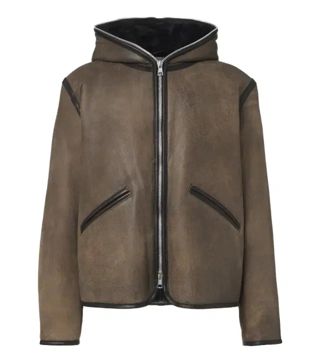 Our Legacy Hooded shearling-lined leather jacket