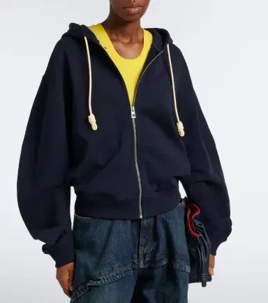 Loewe Flamenco cotton fleece zip-up hoodie | Thumbnail 4