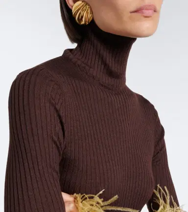 La DoubleJ Feather-trimmed cashmere and silk top | Thumbnail 2 La DoubleJ Feather-trimmed cashmere and silk top | Thumbnail 2