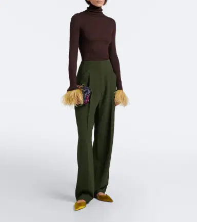 La DoubleJ Feather-trimmed cashmere and silk top | Thumbnail 6 La DoubleJ Feather-trimmed cashmere and silk top | Thumbnail 6